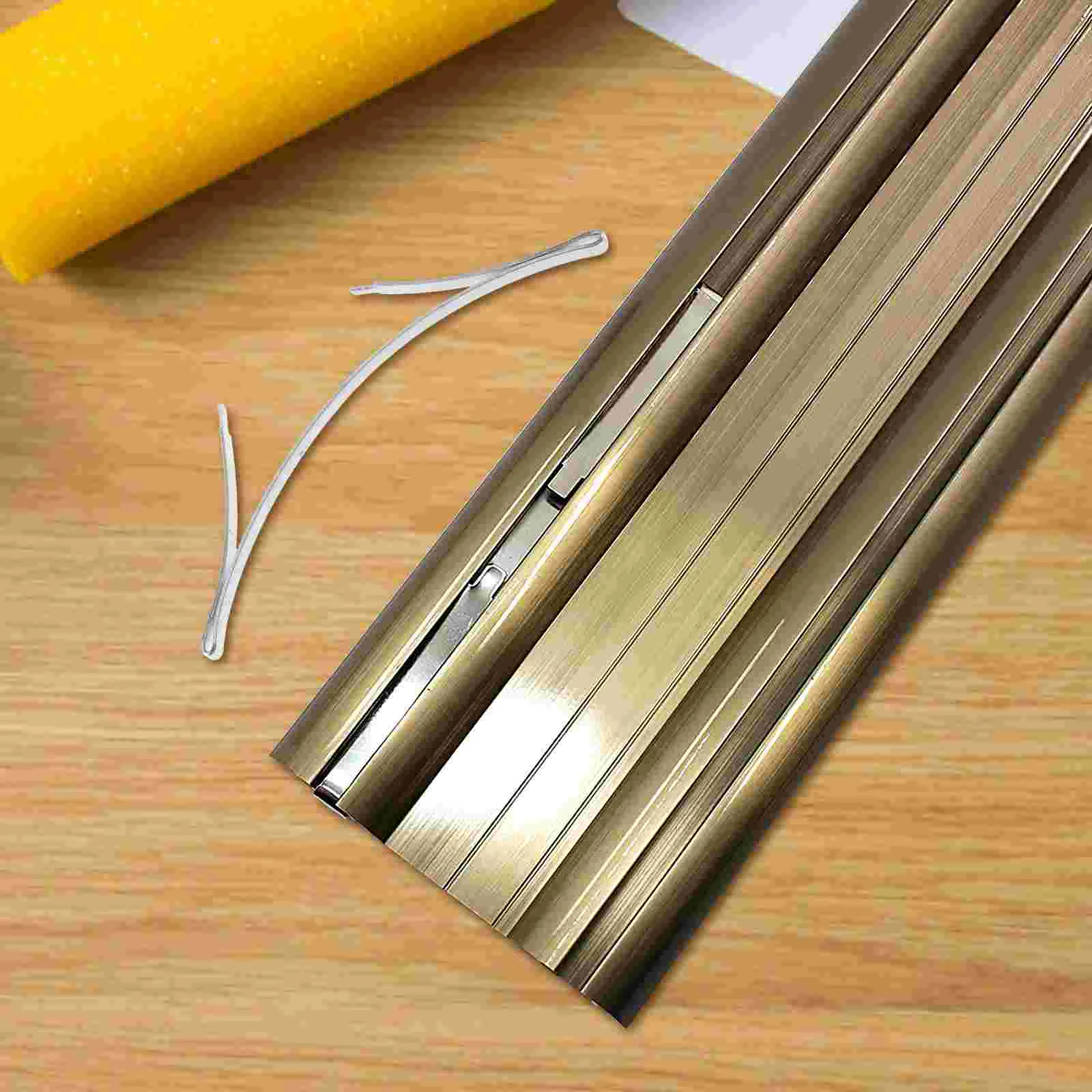 2 Pcs Recess Sliding System Part Supply Hardware Door Manganese Steel Bottom Track Positioner Buffer Doors