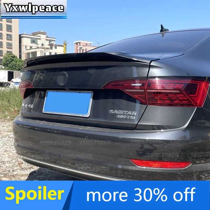 

For Volkswagen VW Jetta MK7 2019 2020 2021 2022 High Quality ABS Plastic R Style Rear Trunk Lip Spoiler Car Accessories