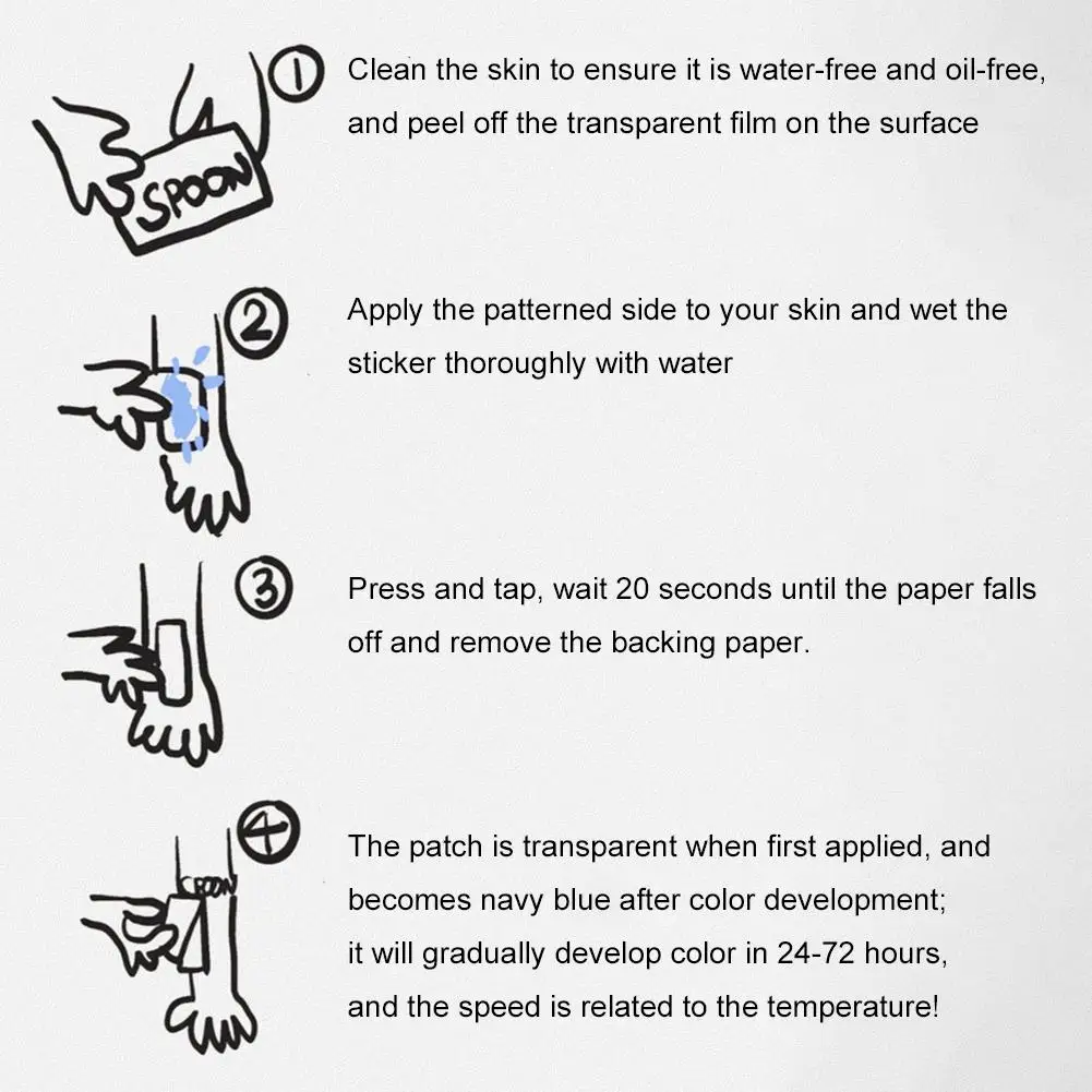 التايلاندية النصي العشبية عصير الوشم ملصق التايلاندية النصي الوشم الرموز مقاوم للماء طويلة الأمد شبه دائمة الأزهار كم الوشم #4