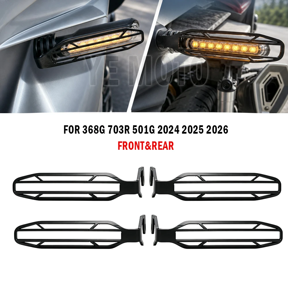 For ZONTES 368G 703R 501G 2024 2025 2026 Motorcycle Accessory Aluminum Before and After Turn Signal Light Protection Cover 368G