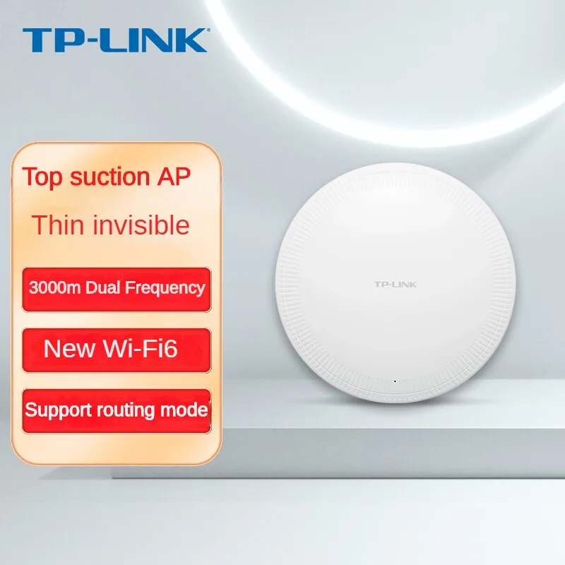 

TP-Link AX3000 Wi-Fi6 Celling AP Router 802.11AX WiFi6 Wireless Indoor PoE AP 5GHz 3000M High-Power Wifi Hotspot Mobile 5g