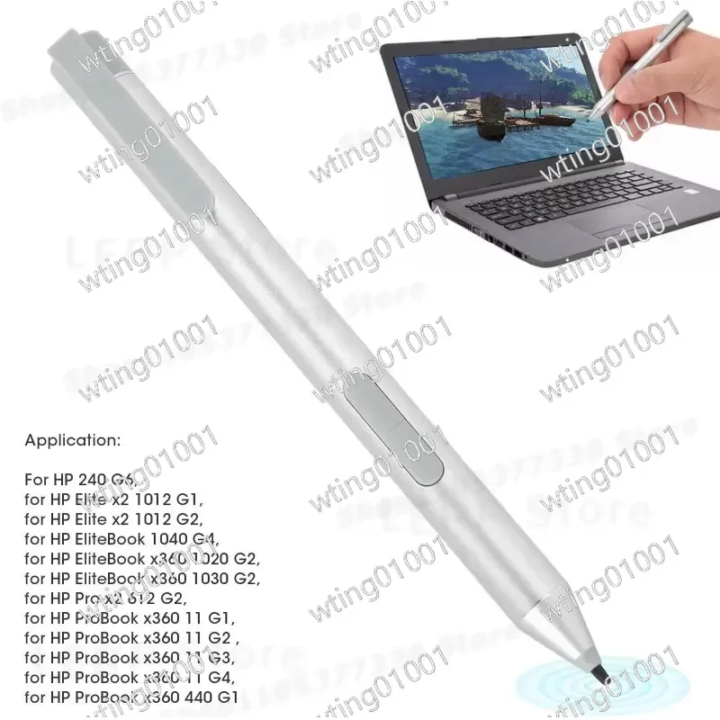 Lightweight Active Capacitive Stylus with Tilt Support for Elite x2 1012 G1 G2 240 G6