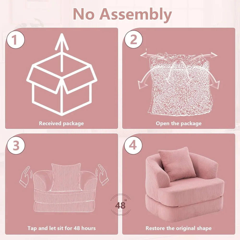 سرير أريكة قابل للطي، كرسي نوم سروال قصير مع وسادة ومساند للذراعين، كرسي أريكة فردي من إسفنج الذاكرة، أريكة أرضية مريحة للبالغين، Por #6
