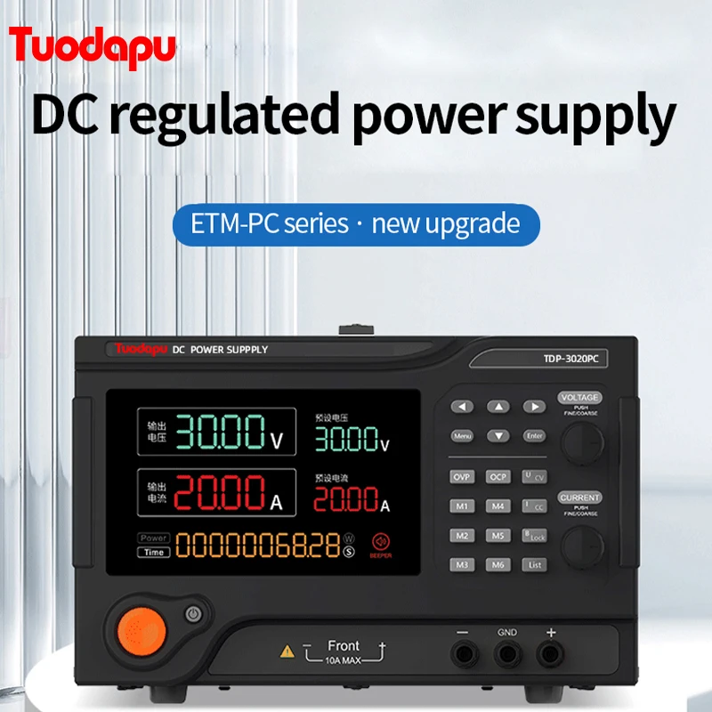 Tuodapu Programmable DC Regulated Power Supply 15V 60A Adjustable Constant Voltage Constant Current Programmable DC Power Supply