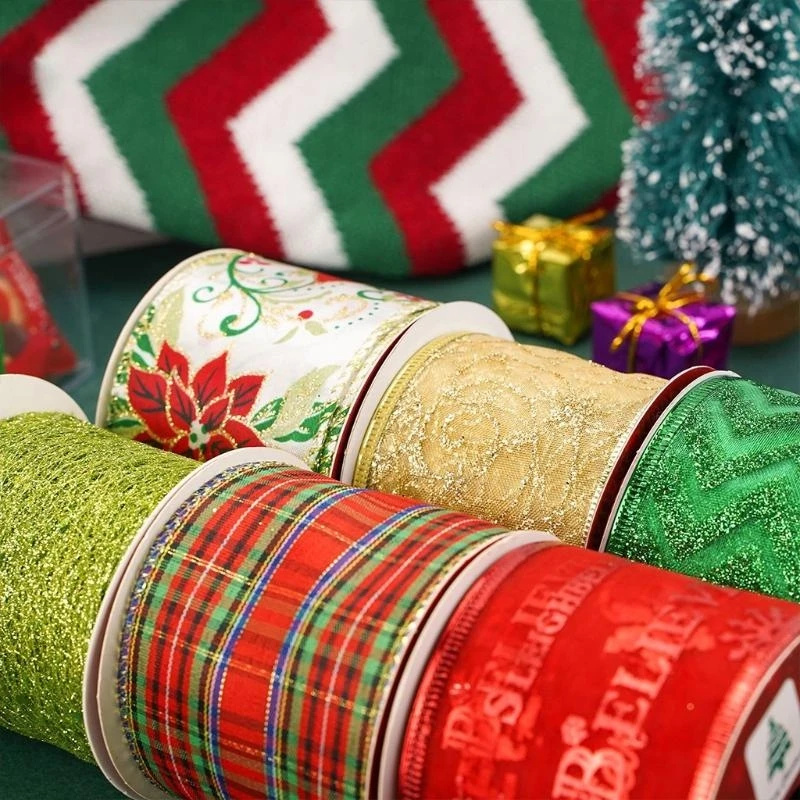 

R1WE Тюлевая лента с позолотой и звездами для рождественских свадебных украшений, сделай сам, шитье, ручная работа, лента для