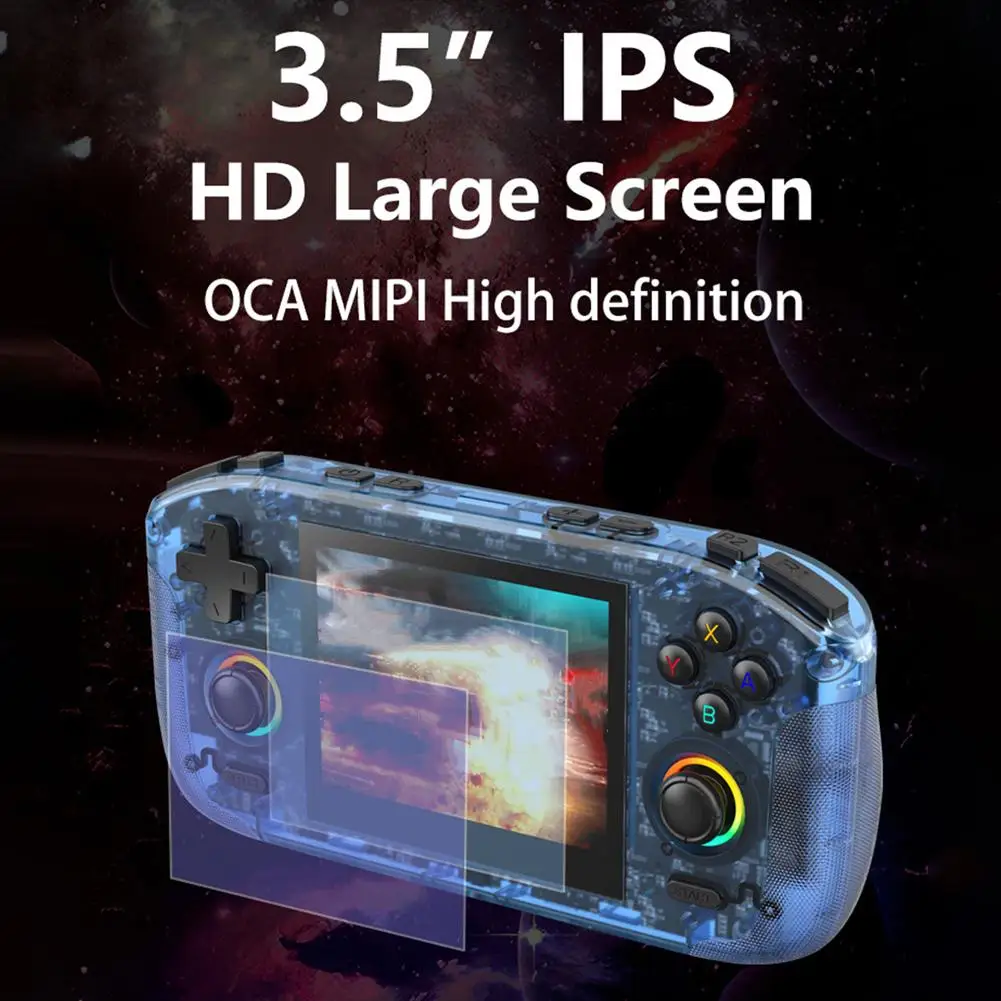 وحدة تحكم ألعاب محمولة ريترو RK35H سعة 64 جيجابايت مع شاشة IPS 3.5 بوصة 20000+ ألعاب كلاسيكية للاعبين لينكس #1