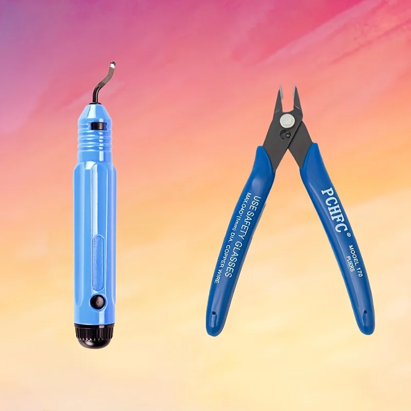 3D Printing Diagonal Nippers with Rotating Deburring Blade, Ergonomic Handle Cutter for PLA PETG Plastic Model DIY Trimming Tool