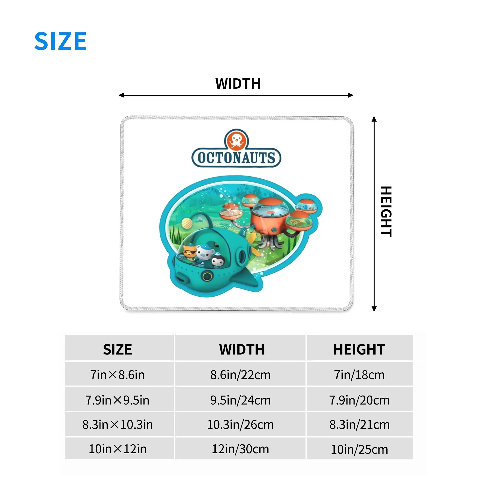 子供 Kwazii オクトノーツマウスパッドコンピュータキーボードマウスマットゲーム PC ラップトップデスクマットオフィスアクセサリーテーブルマット