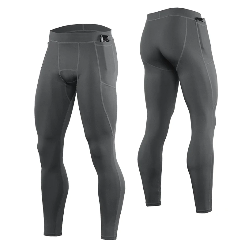 Calças esportivas secas de compressão para homens, poliéster Sportswear, leggings correndo, camada baixa, treino de ginástica, calça legal, venda quente