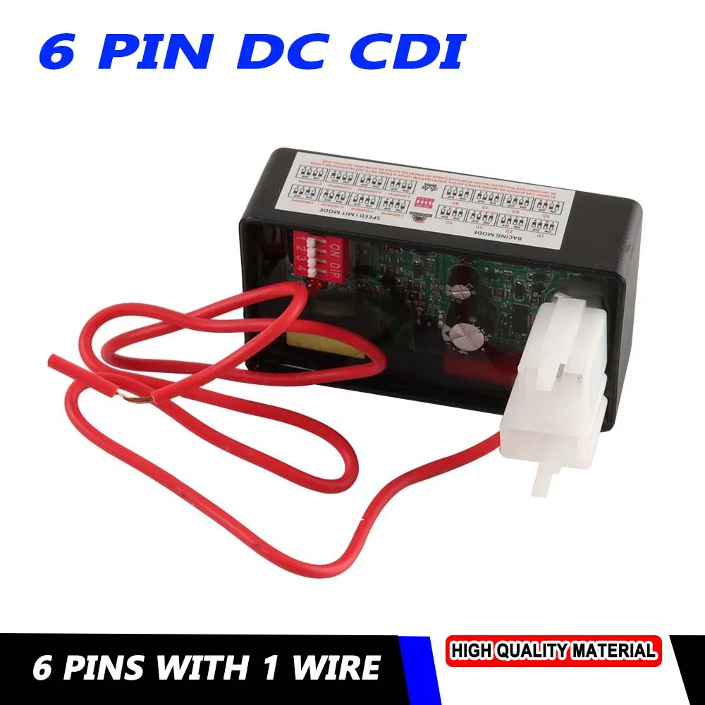 

6pin DC CDI Racing Ignition Box Ignition for 250Z FT180 FT200 FT250 CG300 Speed limit 4000-12000RPM with 1 wire