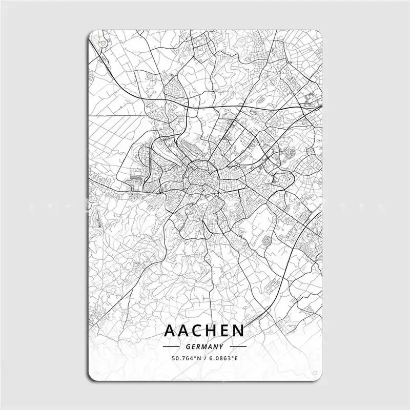 Aachen Германия металлическая табличка плакат кино гараж печать вечерние Настенный декор жестяная вывеска плакат