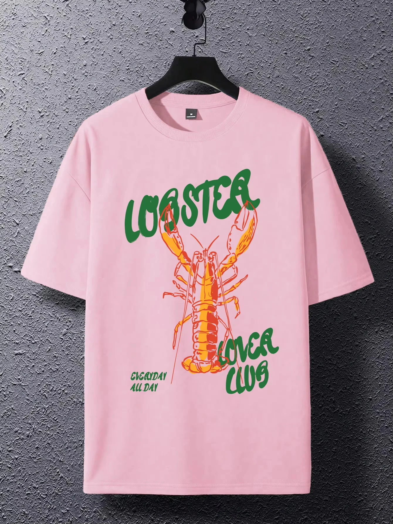 ملابس الصيف الإبداعية جراد البحر نادي الطباعة الأطفال التي شيرت مريحة القطن قصير الأكمام الهيب هوب طفل المتضخم تي شيرت #5