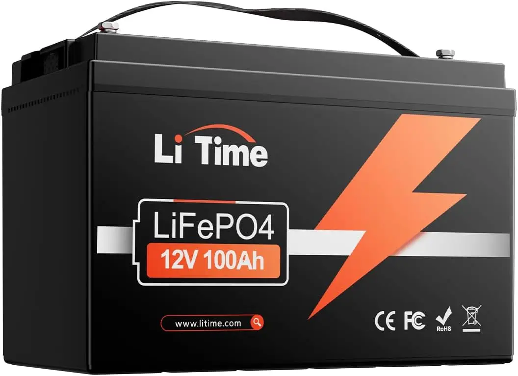 

12V 100Ah Lithium Battery, Group 31 LiFePO4 Battery, 4000+ Deep Cycles with BMS Protection, Perfect for RV, Travel Trailers, Sol