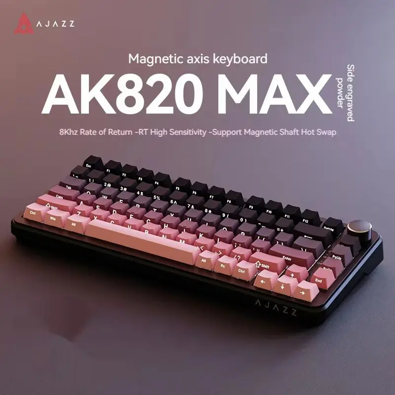 Ajazz AK820 Max Magnetic Switch Mechanical Gaming Keyboard Wireless Tri Mode Wired Customized Hot Swappable Low Delay Keyboard