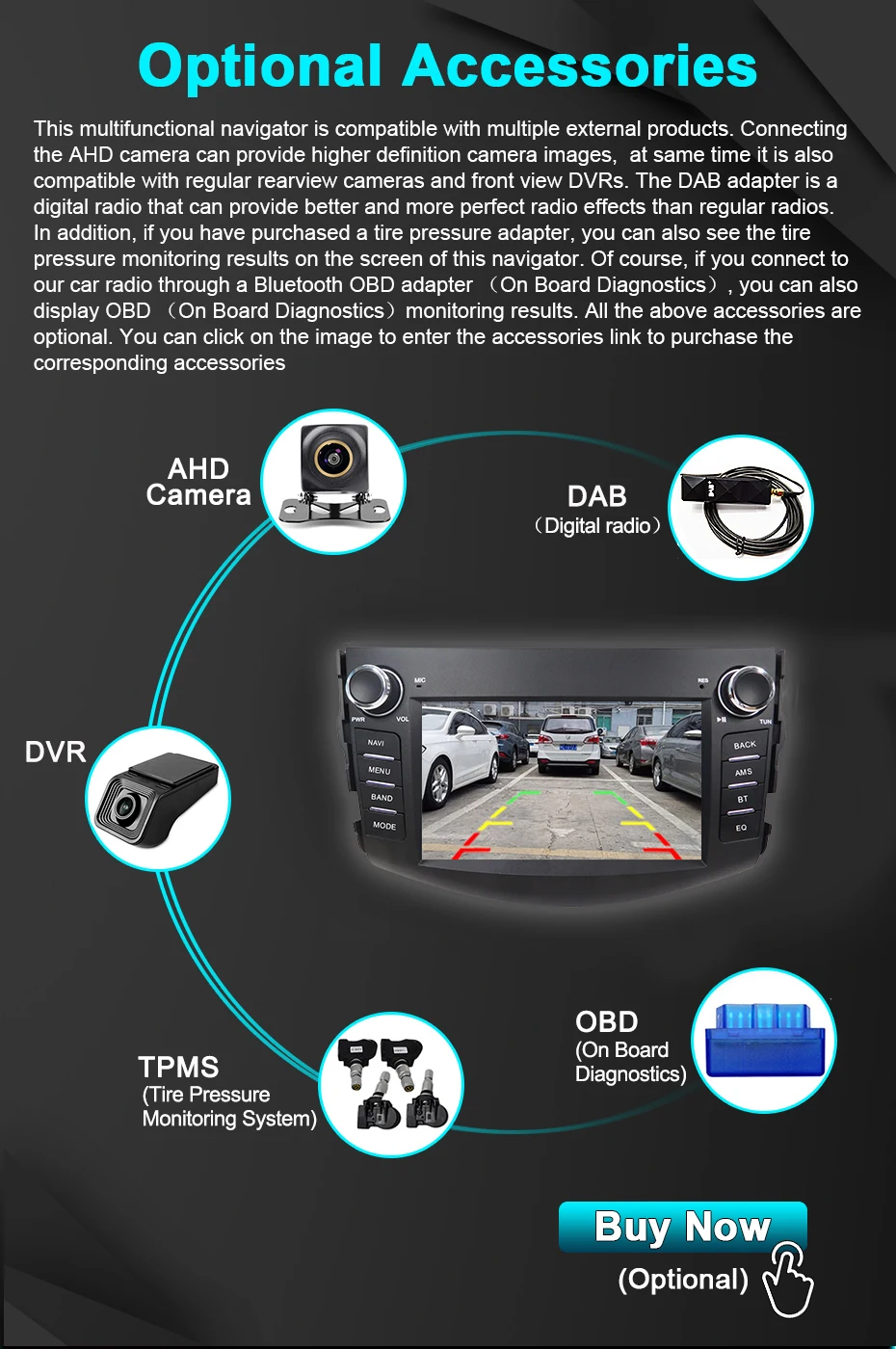 Kabelloses Carplay Android 15 Auto-Autoradio GPS-Bildschirm für Toyota RAV4 2006-2012 2din Autoradio Stereo Multimedia-Player BT 4GLTE – Detail 20