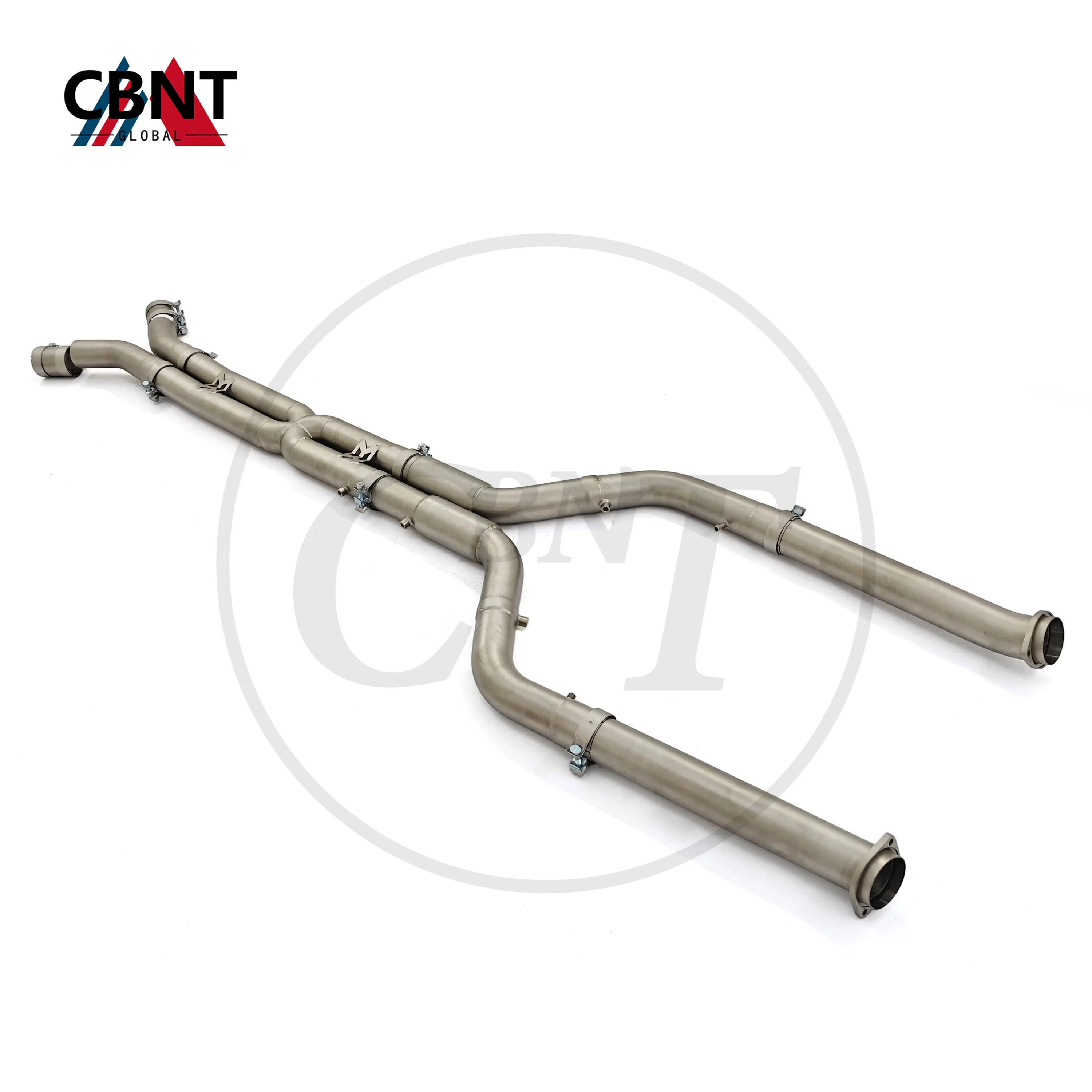 CBNT High Quality SS304 Exhaust Midpipe for BMW G09 XM S68 4.4TT V8 Performance X Pipe Midpipe with Resonators Exhaust Systems
