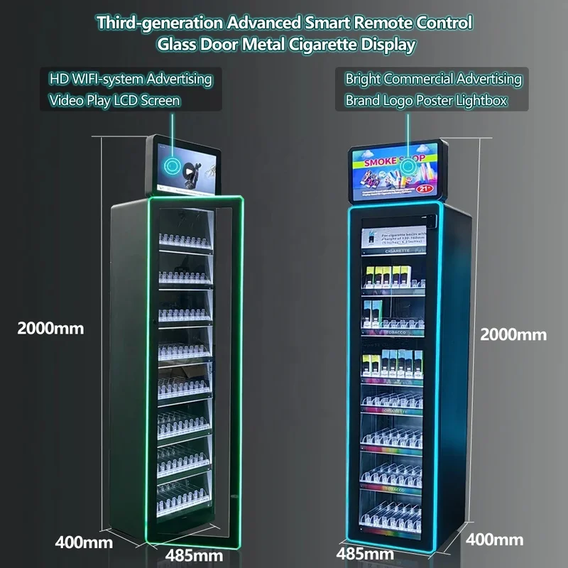 custom.Remote Control Lock Digital WIFI Screen Shelf Display Display Rack Europe Gas Station