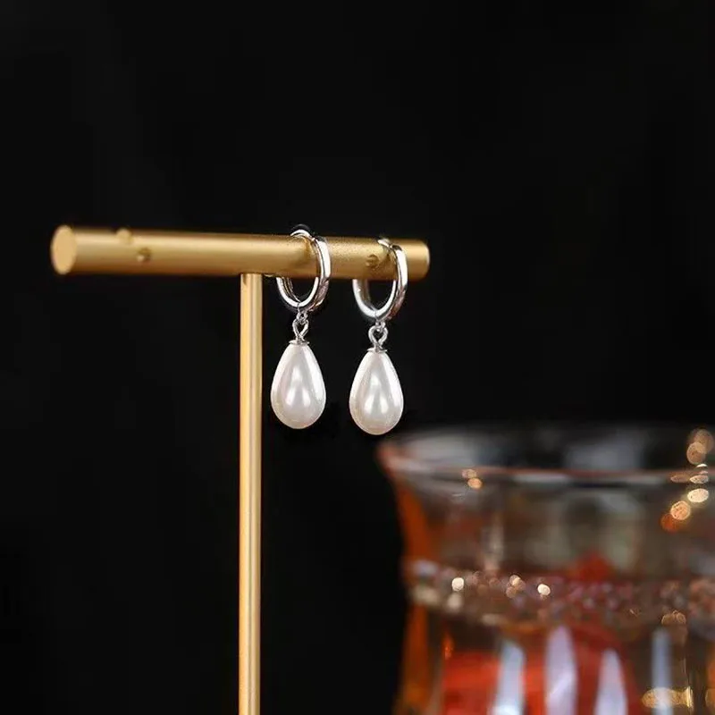 5Pcs 10-18mm Earrings Necklace Imitation Pearl Charm Brooch Bright Bracelet Teardrop Faux Pearl Pendant DIY Party Gift Fashion