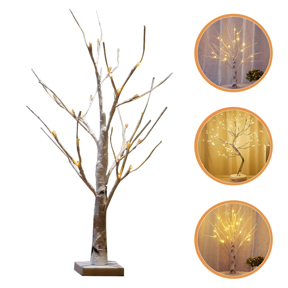 Birch Tree Lights 24 LED Desk Table Bedroom Decor Night Stylish Design Simulated Birch Room Decor Small Night Lamp LED Tree Lamp