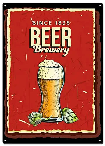 1935 Beer Brewery Metal Tin Signs, The Brew Pub Poster, Decorative Signs Wall Art Home Decor