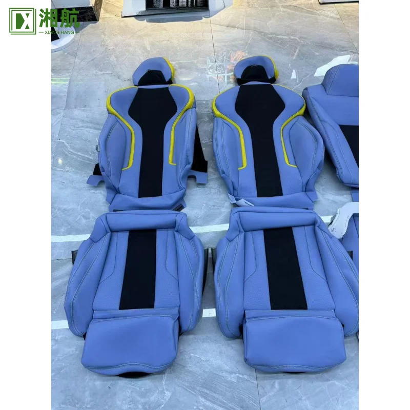 

Подходит для BMW F30 F80 F10 M3 M5: Аксессуары для тюнинга салона автомобиля, спортивные гоночные ковшеобразные сиденья, кожаные чехлы на заказ