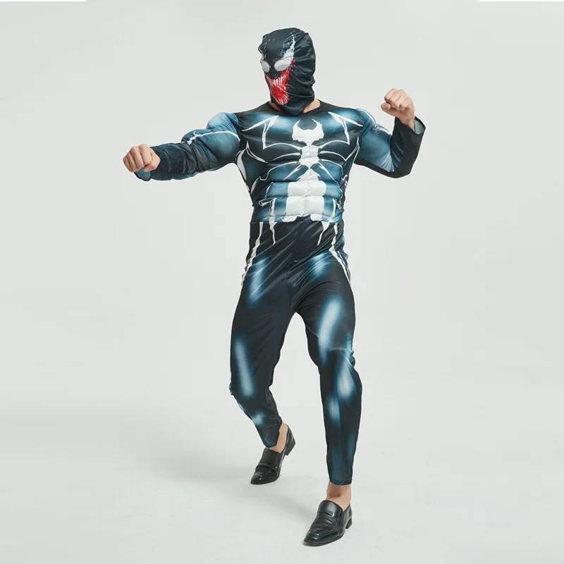 

Halloween Costume Venom Parasite Cosplay Outfit Performance Clothes Cotton Adult Alliance Muscle Venom Suit
