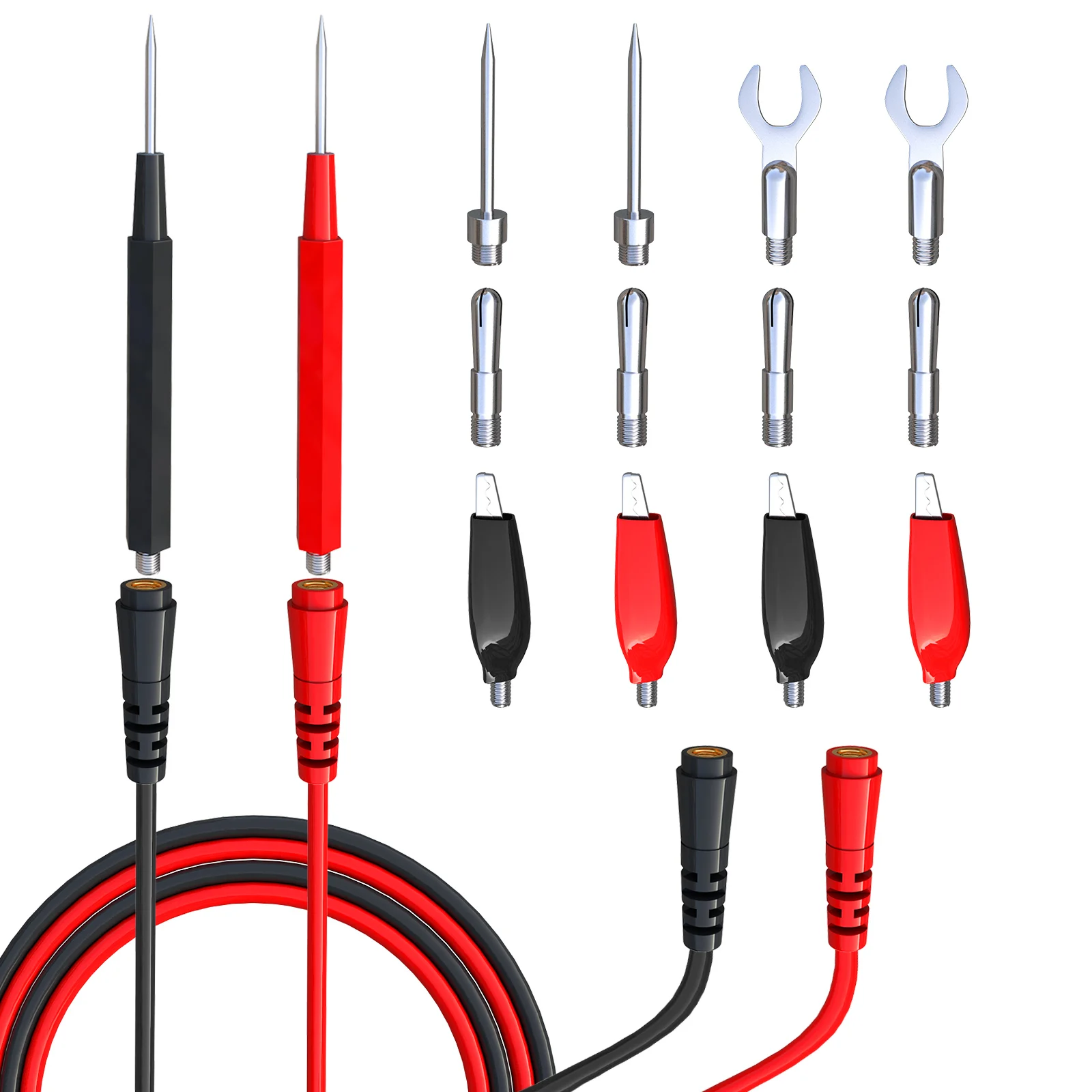 YPioneer P1500 Multi-Function Test Leads Kit with Replaceable Probes Alligator Clips Piercing Probes