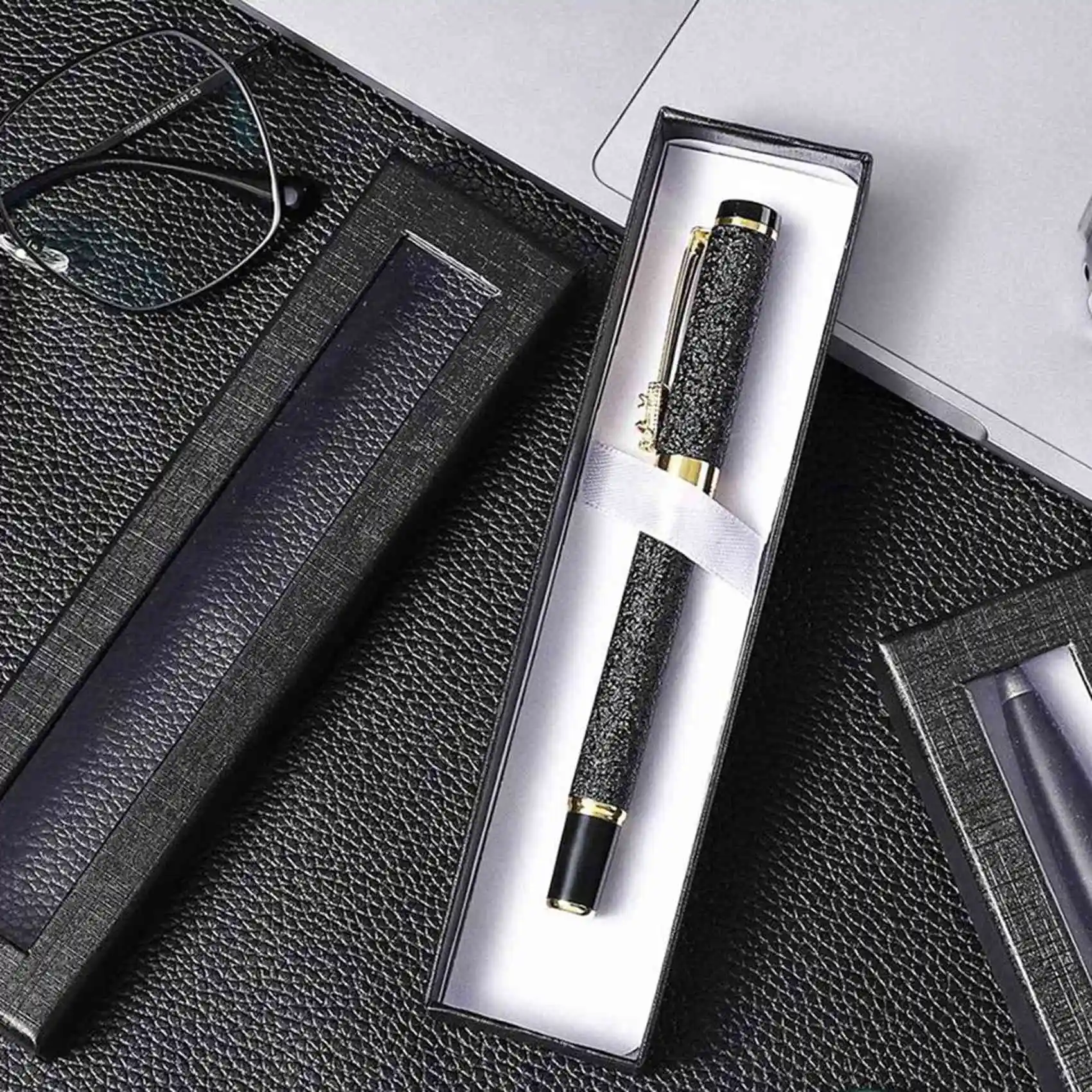 A48R-60PCS Empty Pen Gift Box With Clear Lid, Cardboard Pen Case, Pen Packaging Box For Pencil Ballpoint Fountain Pen Jewelry