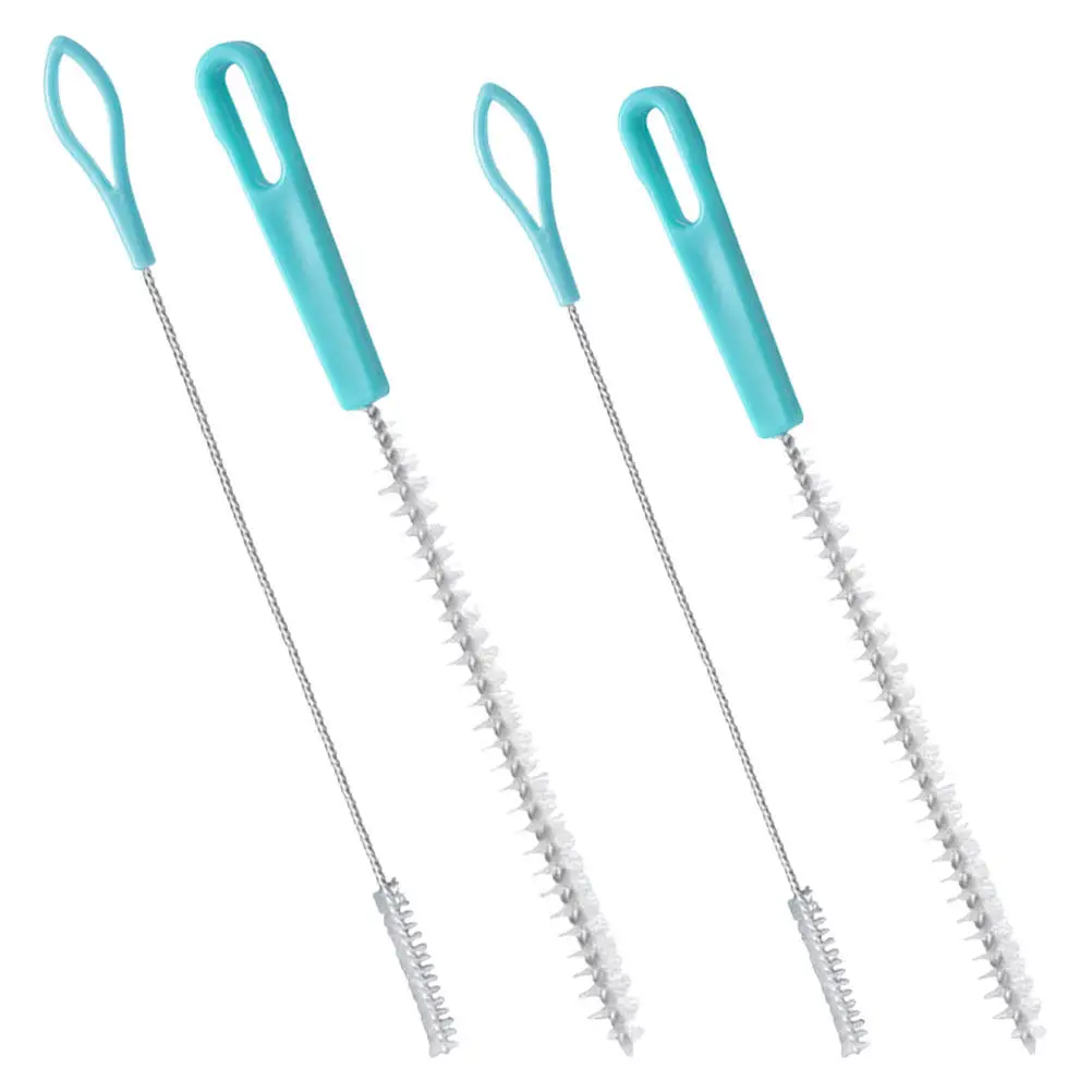 4Pcs Lotus Root Hole Cleaning Brushes Soft Bristle Straw Cleaner Bottle Nozzle Brush Set Multipurpose Kitchen Tool