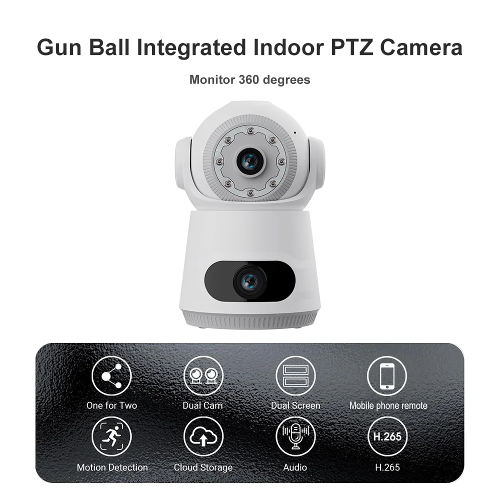 HD Mini Camera Wifi Wireless Dual Lens 4MP IP Camera Smart Home Night Vision CCTV Security V380 Pro Camara Indoor Baby Monitor