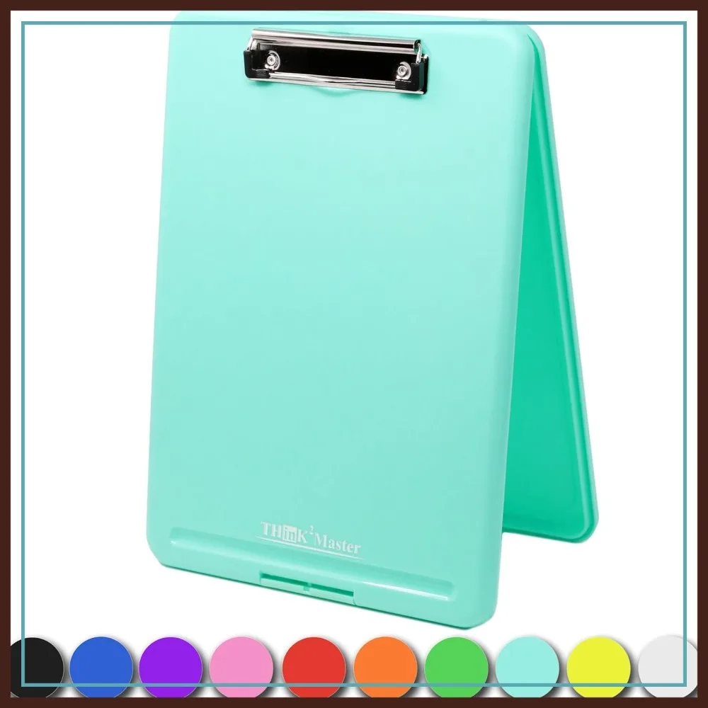 

Heavy Duty Teal Plastic Storage Clipboard, 25% Thicker & Stronger, Won't Flex or Bend, Holds 150 Sheets