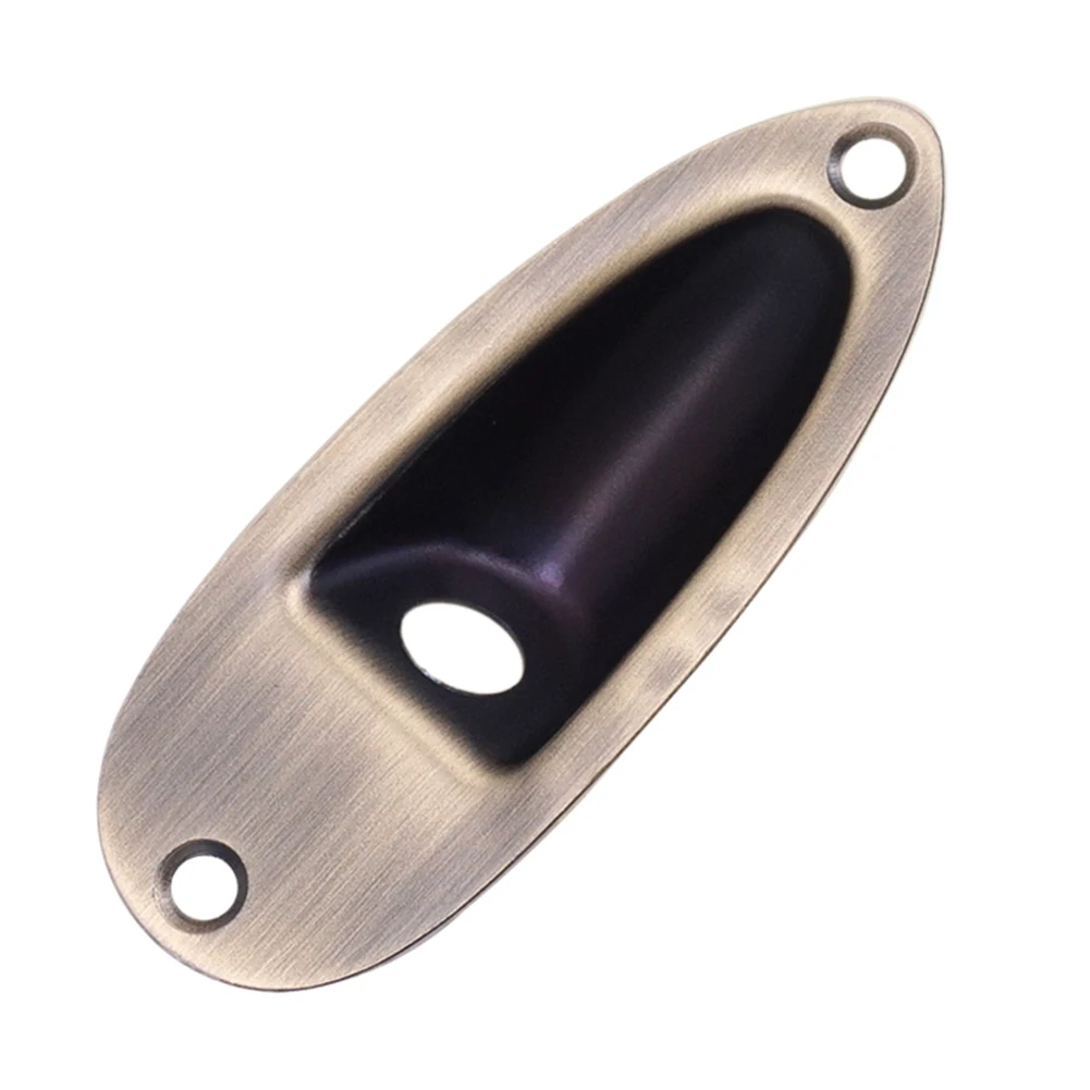 Metall Eingang Jack Buchse Platte Mit Schrauben Für ST Stil Elektrische Gitarre Chrom/Schwarz/Gold/Bronze/rot Kupfer Gitarre Zubehör – Detail 15