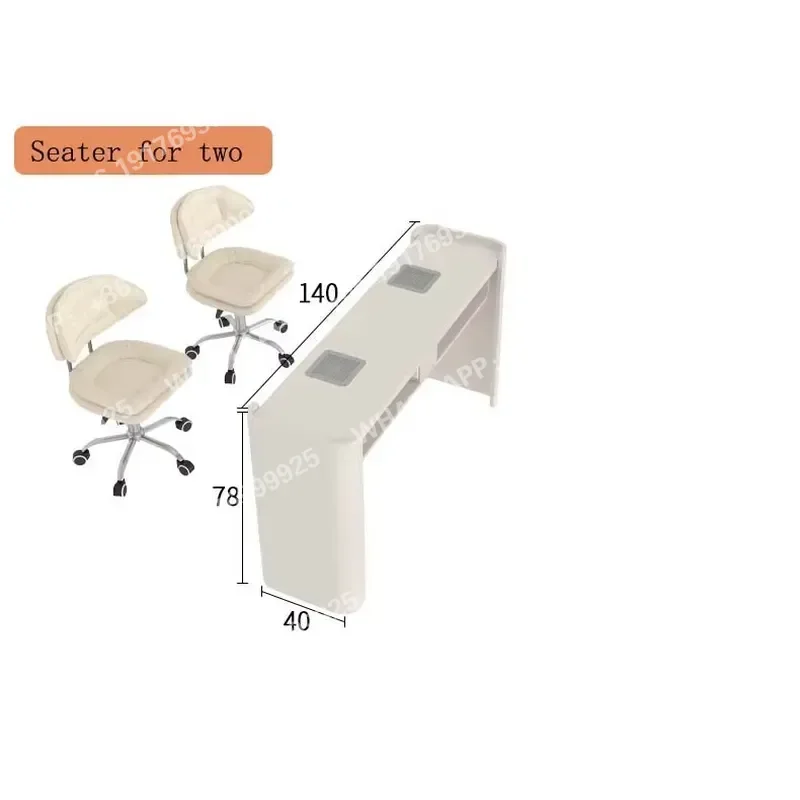 Nail Table Manicure and Chairs Set Professional Equipment Manicure Desk Client Table for Nail Salon Furniture Nail