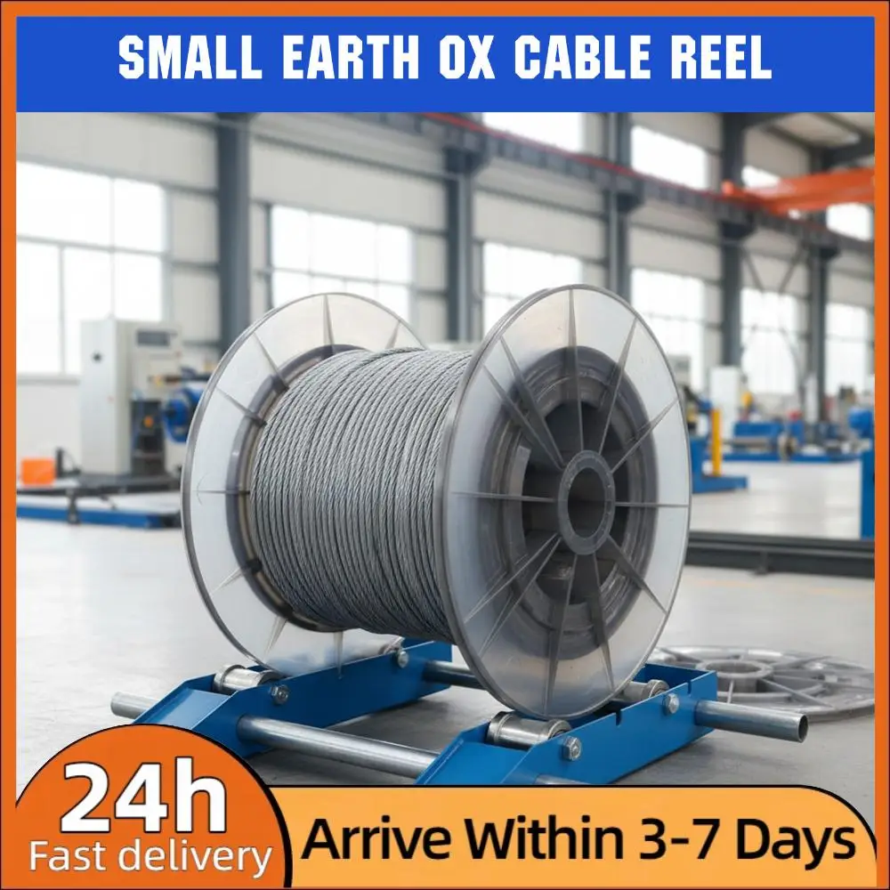 

Heavy Duty Steel Wire Dispenser w/ Adjustable Wheel Steel Cable Roller Stand for Diameter 30cm to 120cm Wire Reel