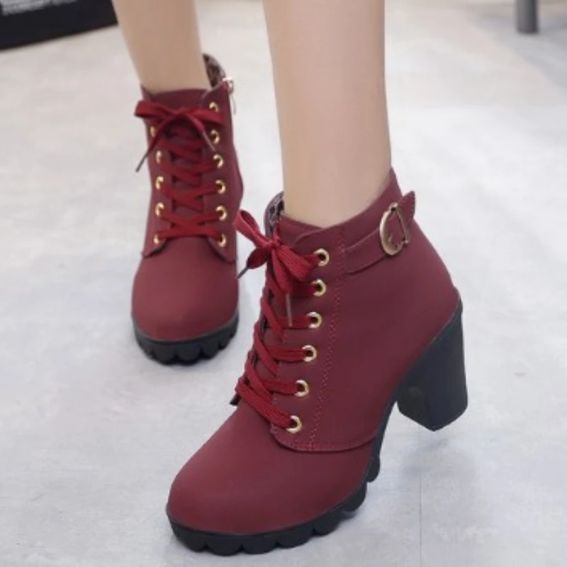 Autumn Winter Woman Boots Women Shoes Ladies Thick Fur Ankle Boots Women High Heel Platform Rubber Shoes Snow Boots