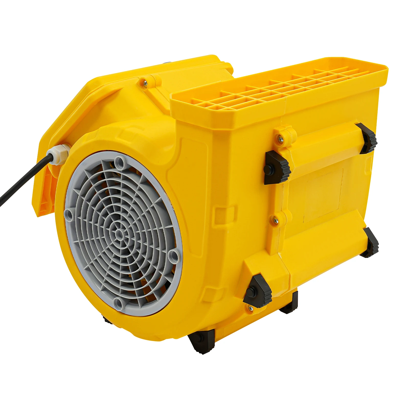 مروحة منفاخ أرضية محمولة، مروحة تجفيف أرضية مع وضع 3 سرعات، وظيفة توقيت، لتجفيف نافذة أثاث أرضية السجاد، أصفر