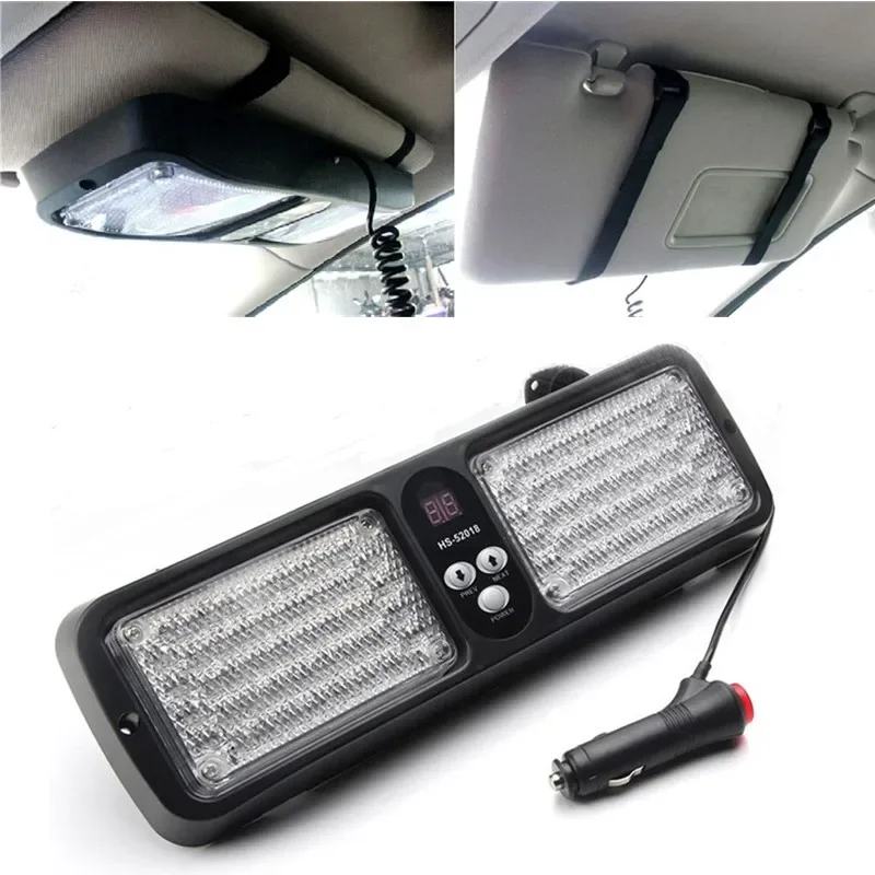 

New 86LED Car Visor Strobe Flashing Light Windshield Emergency Hazard Warning Flashing lamp DC 12V Car Accessories