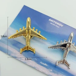 Antonov An-225 Brooch Badge Aircraft Shape Gold&Chrome Brooches High Grade Fashion Plane Brooch Pins Coat Accessories Gifts