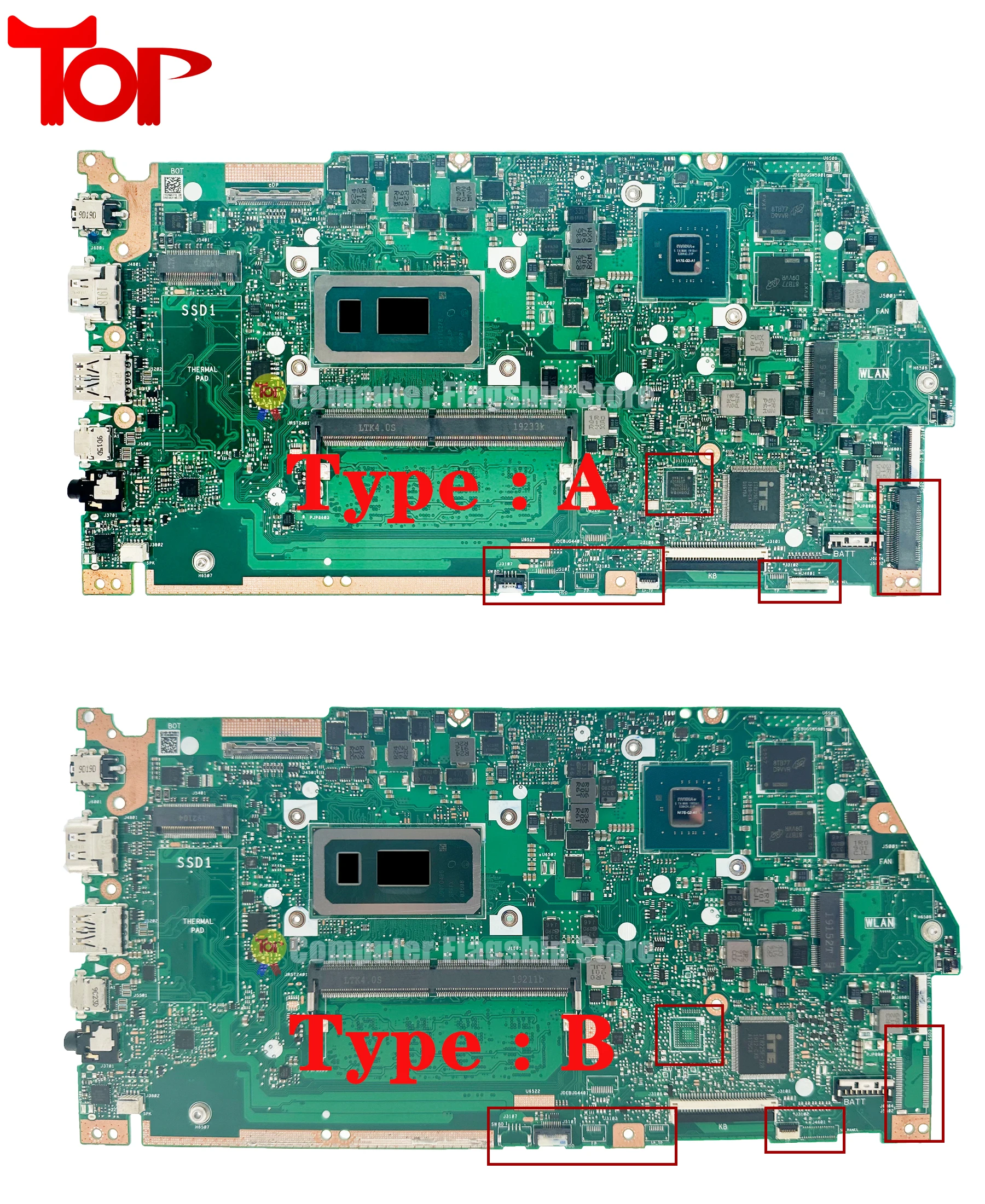 Imagem -02 - Placa-mãe do Portátil para Asus Mainboard X532fl X532fl K532f V532f S531f K531f V531f X532f X531f X531f i3 i5 i7 ° 10 °