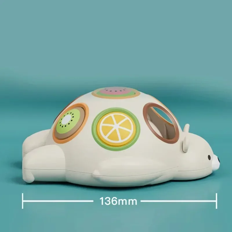 لعبة أطفال مونتيسوري الدب القطبي الضغط على الإصبع الحسي لغز تعليمي لون الفاكهة المطابقة المعرفية للأطفال الصغار