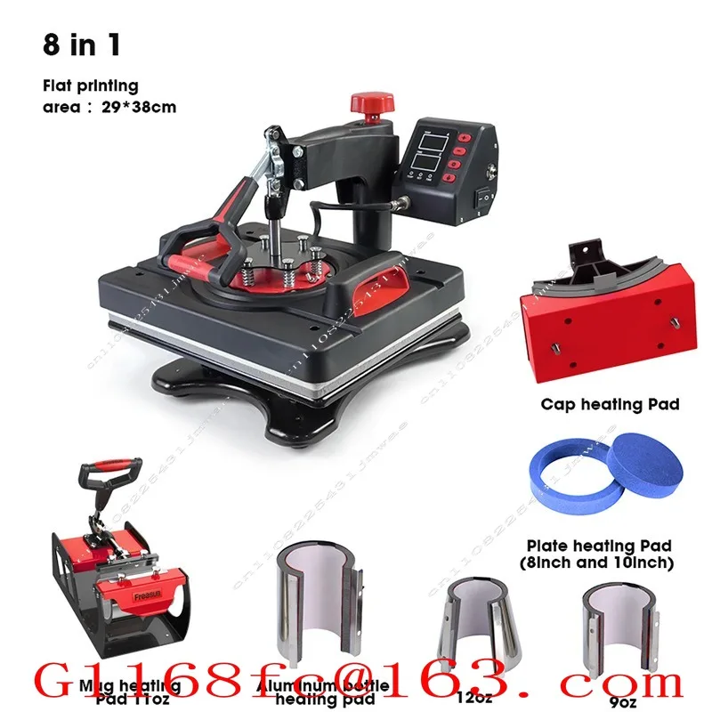 Eight in One,multifunctional Sublimation Equipment, Night Market Stall Heat Transfer Printing Clothing Hot Stamping Machine