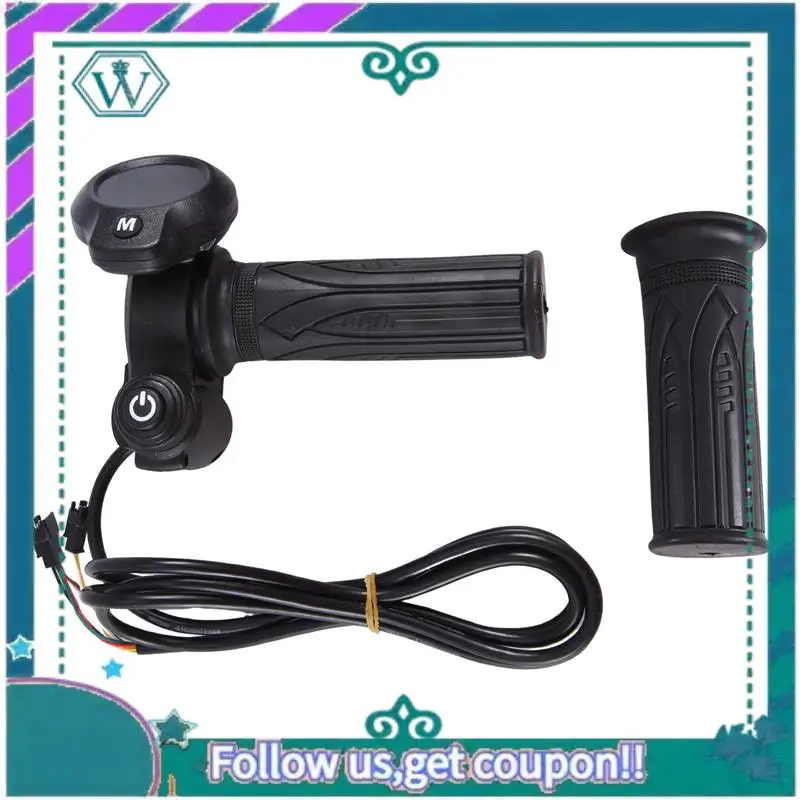 

AA92-Bike Electric Scooter Accelerator Display Ebike Throttle Grip Digital Monitor For Bicycle Electric Scooter Trigger Durable