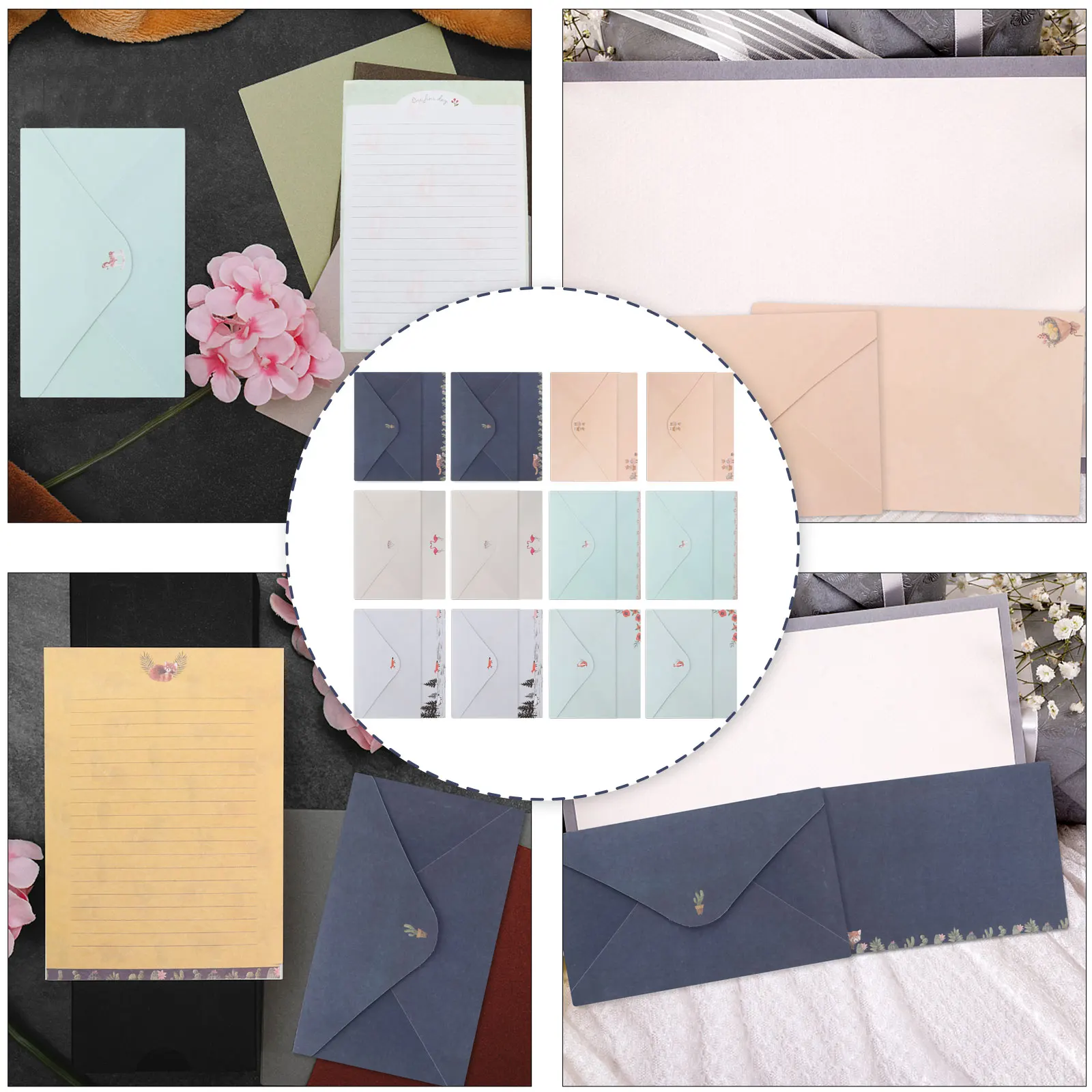 54pcs 4x6 Set Cute Lovely Note Paper Writing Papers Set School Supplies Writing 4x6 and Writing Paper Set