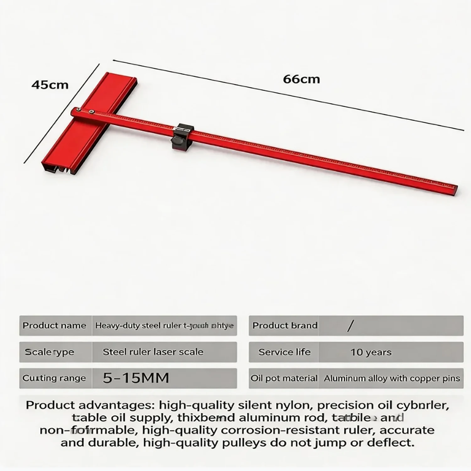 Tile Cutter Manual T-Type Scoring and Cutting Tool Blade Track Push Cutter Professional Scoring Tool for Floor Tiles