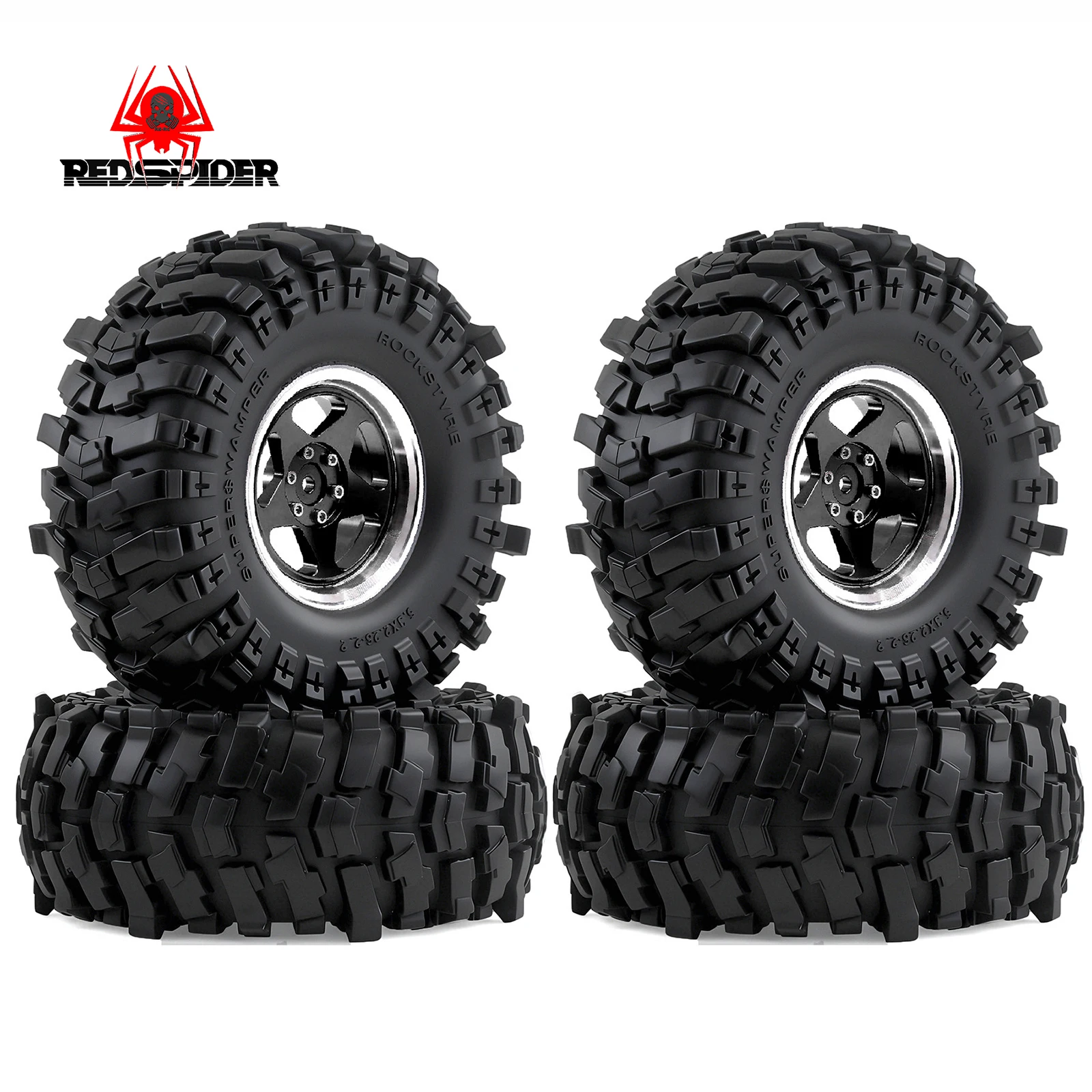 

Колеса и шины с дистанционным управлением 2,2 Beadlock для 1/10 RC Crawler SCX10 SCX10 II 90046 SCX10 III AXI03007 TRX4, алюминиевые колеса из мягкой резины T