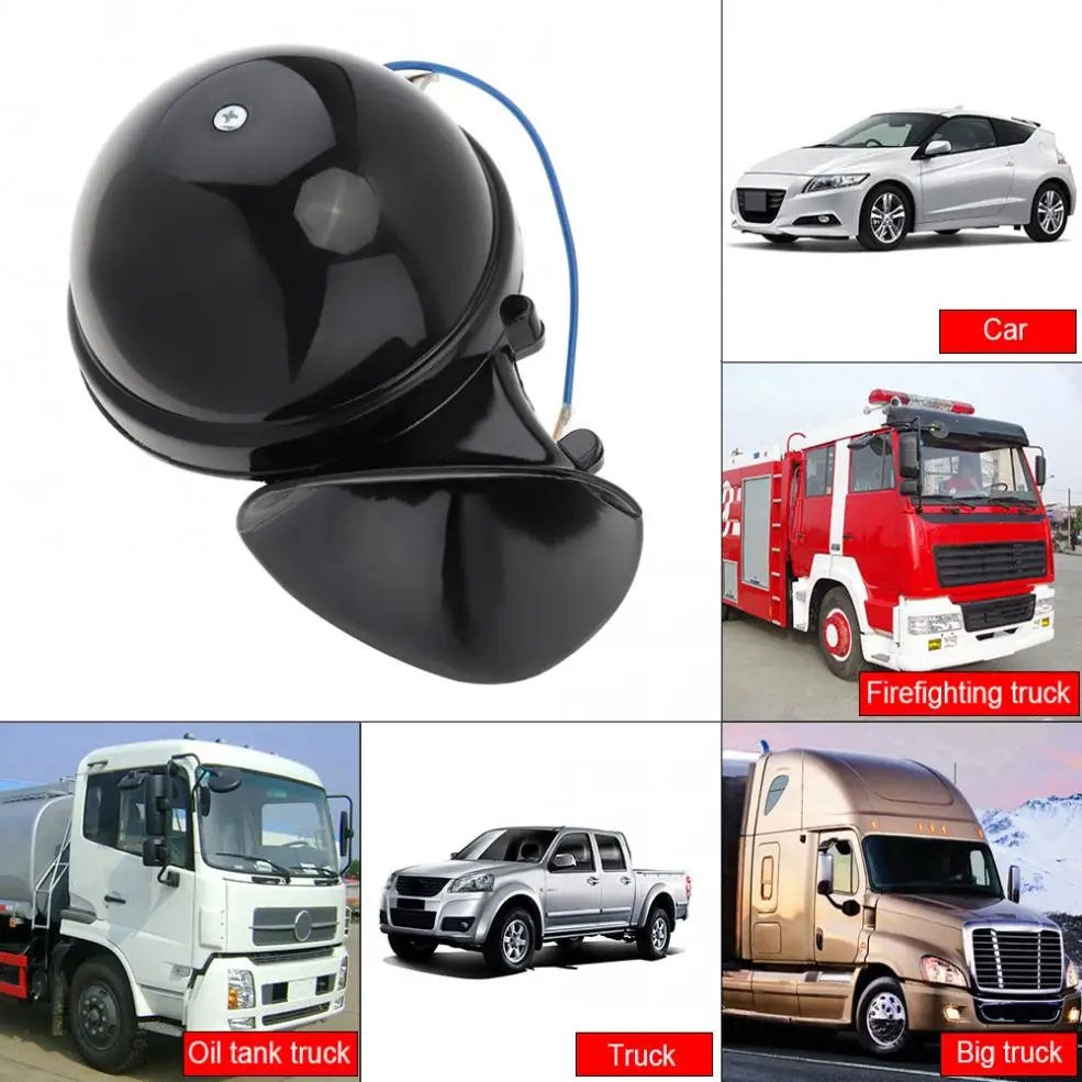 1 Piece Super Loud 300db Electric Snail Horn Waterproof Universal 12V / 24V High Tone Speaker for Car Truck Boat Motorcycle
