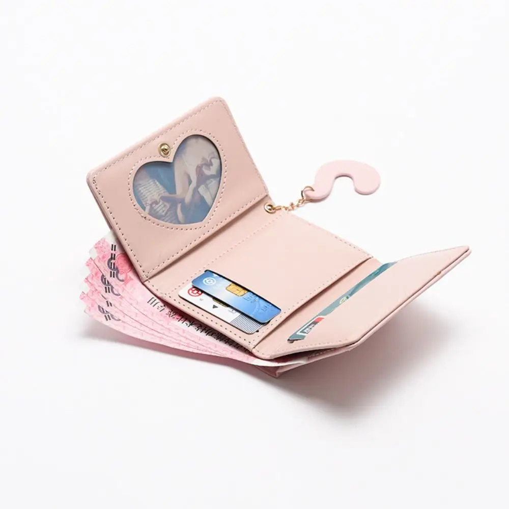 Portable Cartoon Wallet Cat Shape Mini ID Card Holder Kawaii PU Leather Money Bag