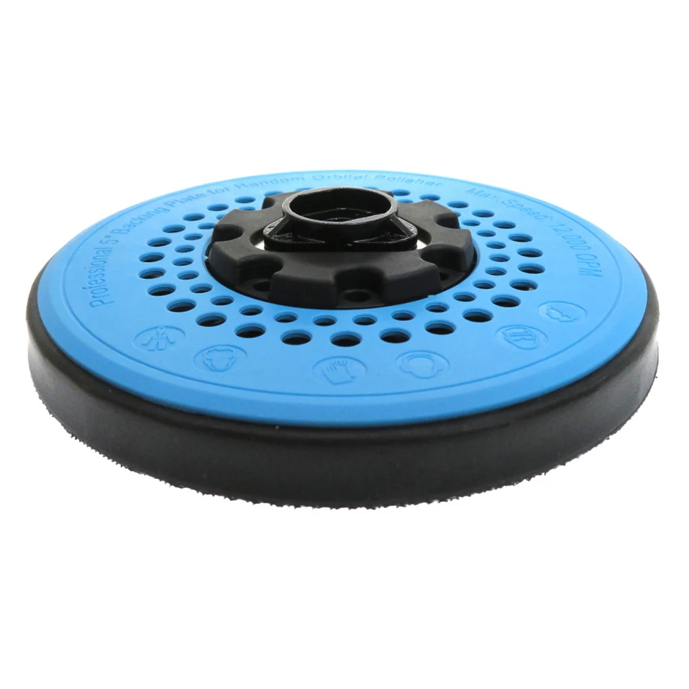 1 قطعة 49 ثقوب الرملي الوسادة 5 بوصة 125 مللي متر 12,000 دورة في الدقيقة دعم الوسادة بولي PU لالجزء من ساندرز المدارية أداة السلطة الملحقات #5