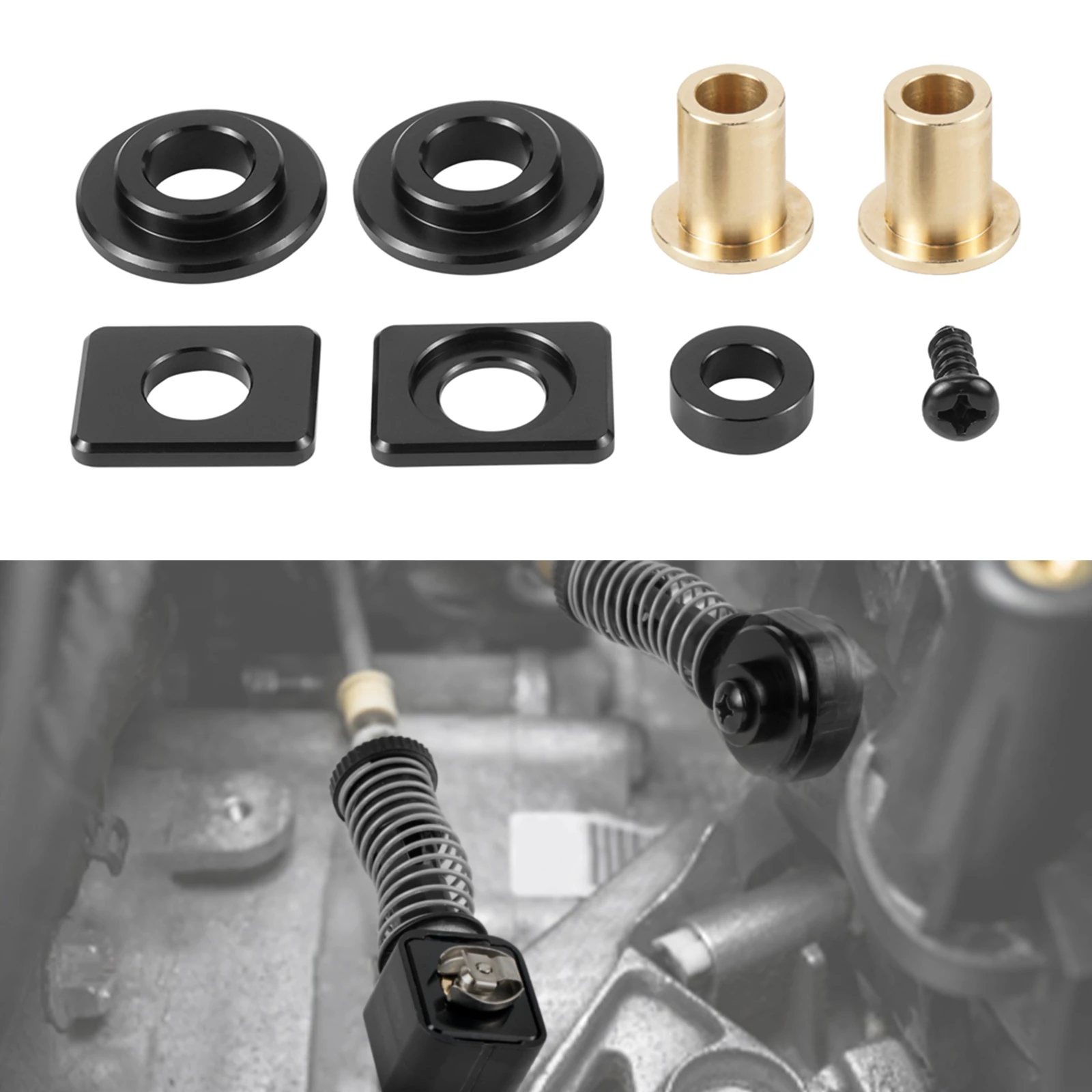 BEVINSEE Kit de bujes de palanca de cambios para caja de cambios manual de 6 velocidades MQ350, para Audi A3 2.0T, para VW para MK6 MK7 Golf GTI 2.0T para Passat