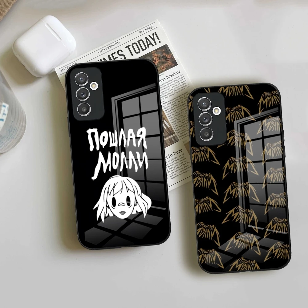 Чехол для телефона Poshlaya Молли Poshlaja Molli для Samsung S24 Ultra S23 Fe S22 S20 S21 Galaxy A54 A34 A24 A53 M54 Note 20 стеклянный чехол